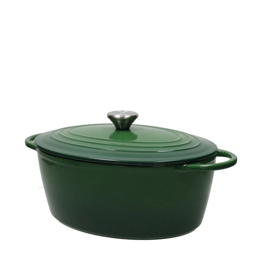 GHISA CASSERUOLA COCOTTE OVALE VERDE 5LT. 52712