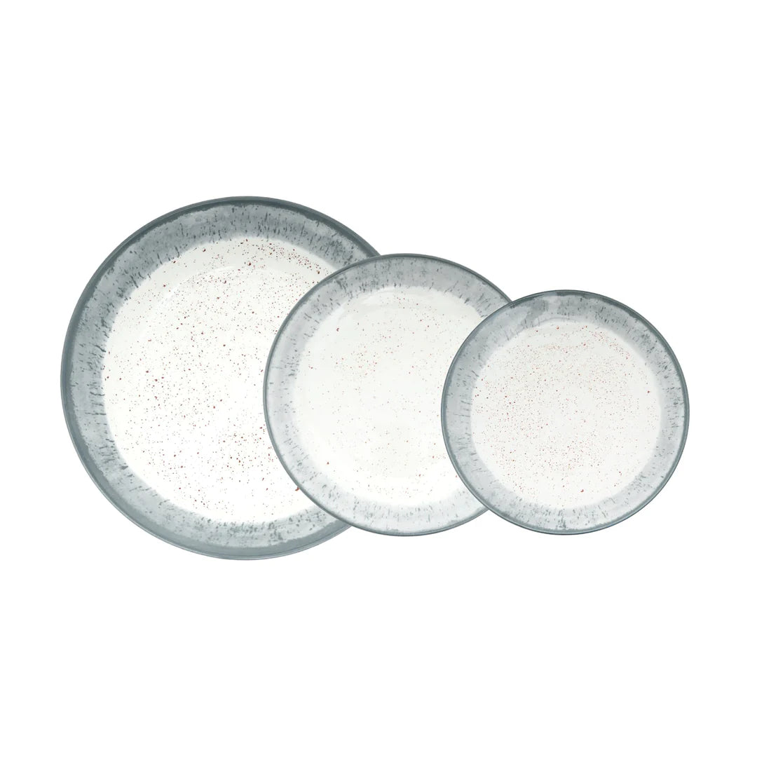 SET TAVOLA 18 PIATTI GRANELLI GRIGIO