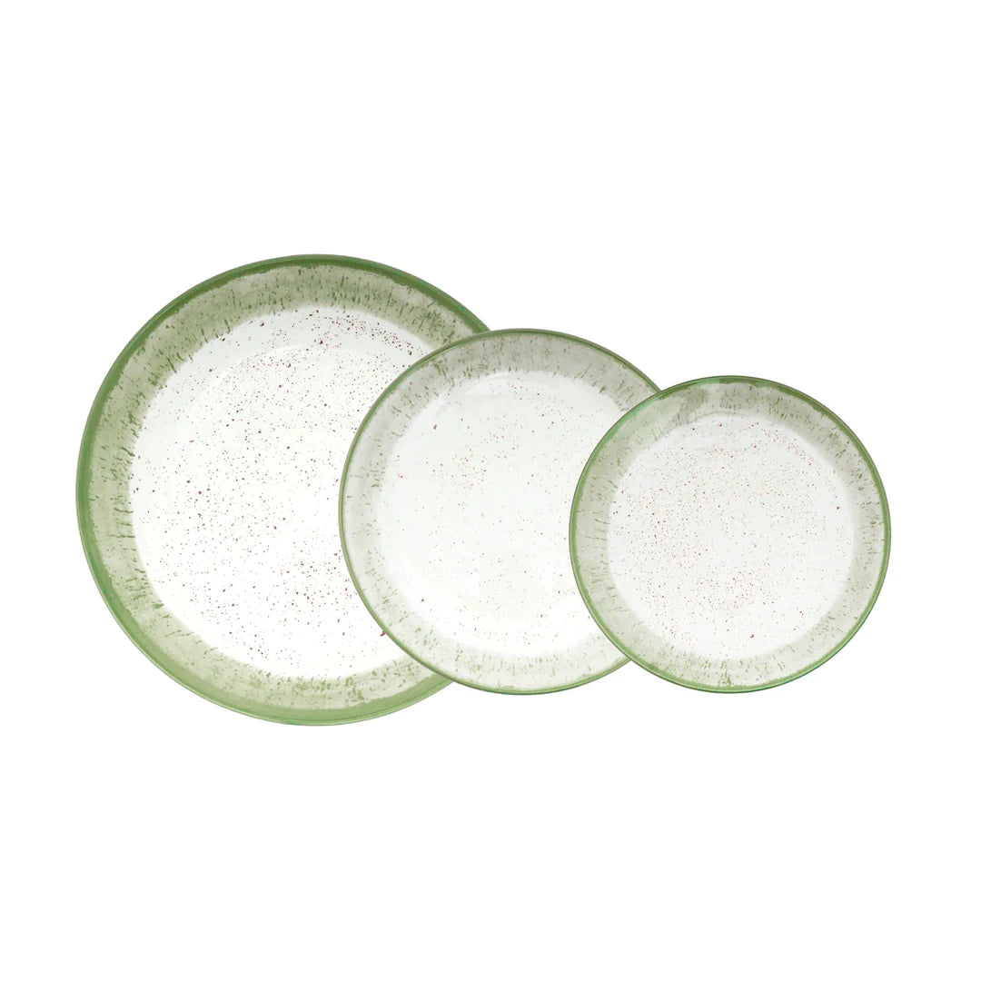 SET TAVOLA 18 PIATTI GRANELLI VERDE