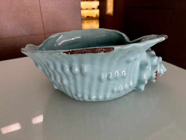 CONCHIGLIA CERAMICA GRANDE AZZURRA