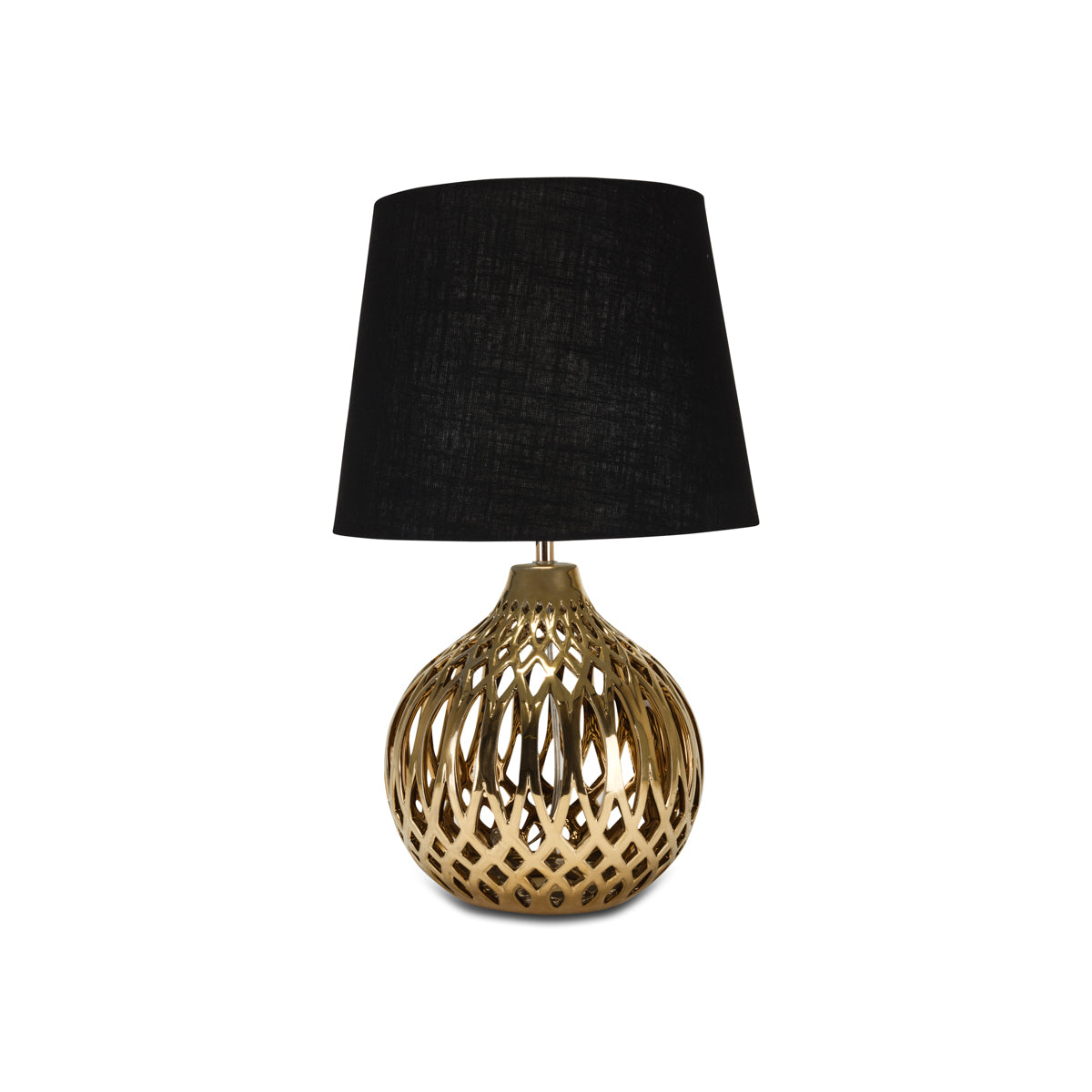 LAMPADA PORCELLANA SFERICA ORO H.54
