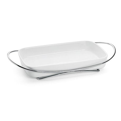 MEDITERRANEO PIROFILA RETTANGOLARE + SUPPORTO INOX