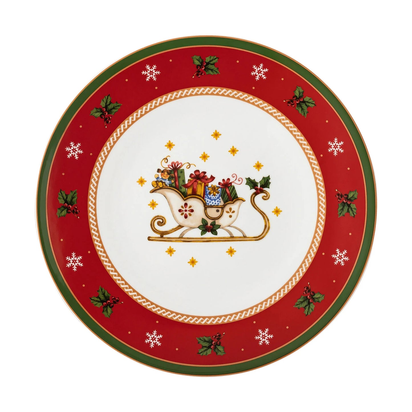 PIATTO DOLCI CM.31 HAPPY WINTERTIME RED 12785