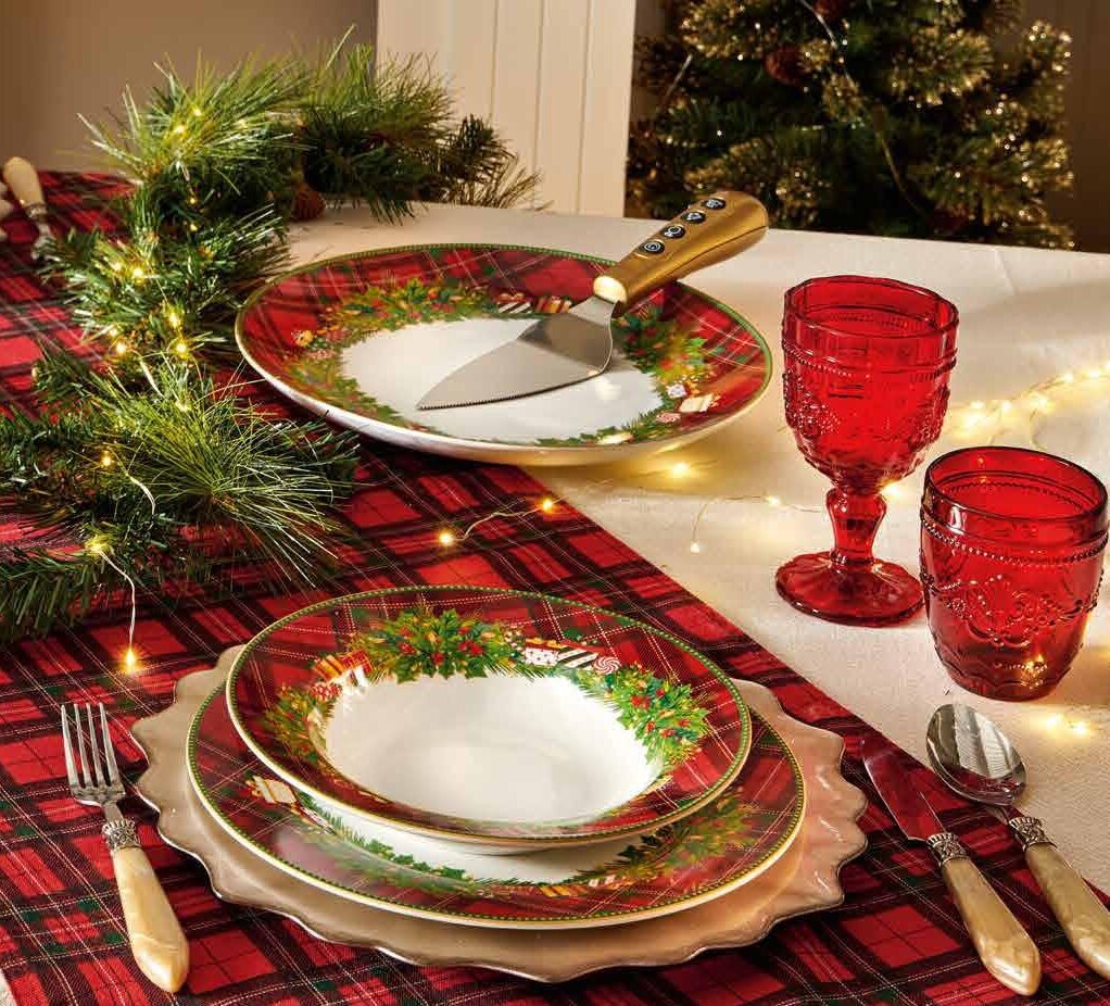 REGALOMAGIA SET 18 PIATTI TARTAN 84586