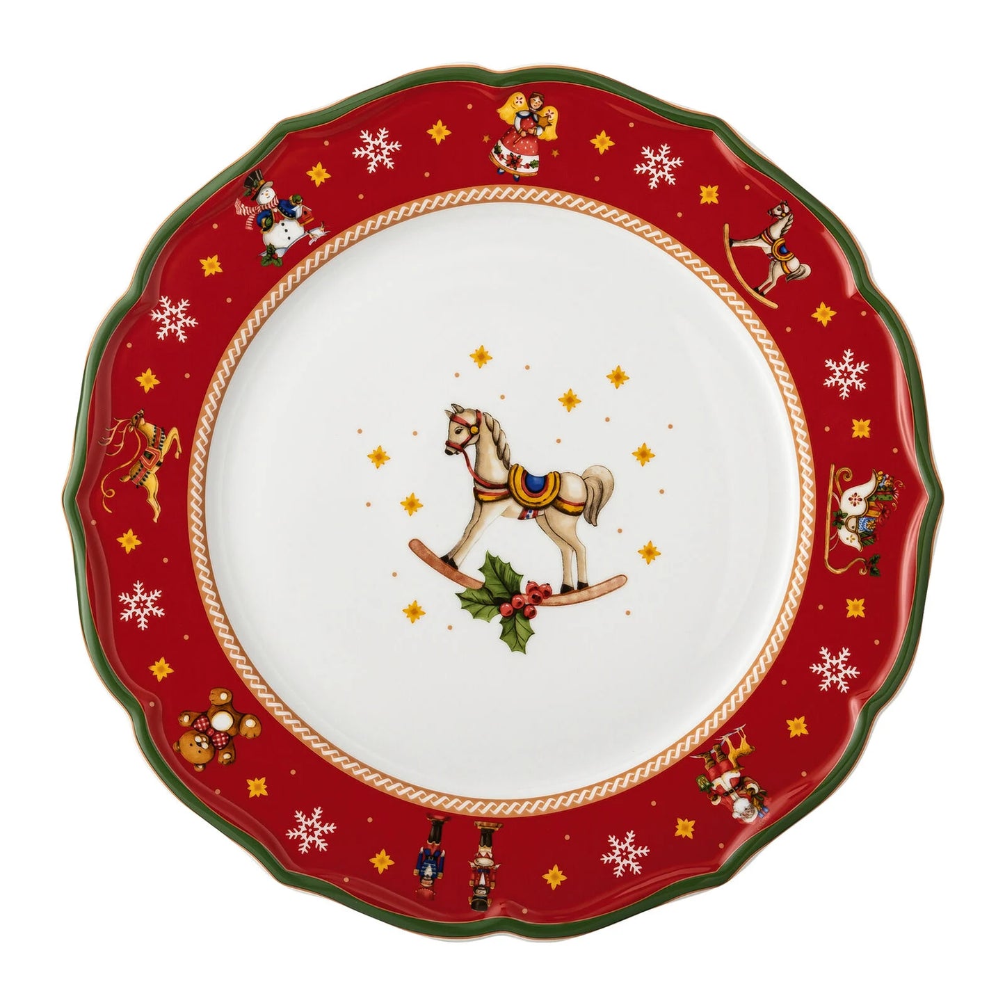 PIATTO PIANO CM.33 HAPPY WINTERTIME RED 10873