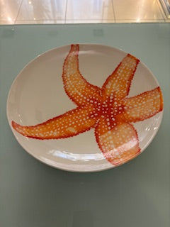 PIATTO CERAMICA CM.33 STELLA MARINA CORALLO