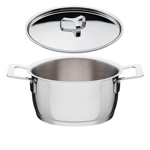 POTS CASSERUOLA ALTA CM. 24 ACCIAIO