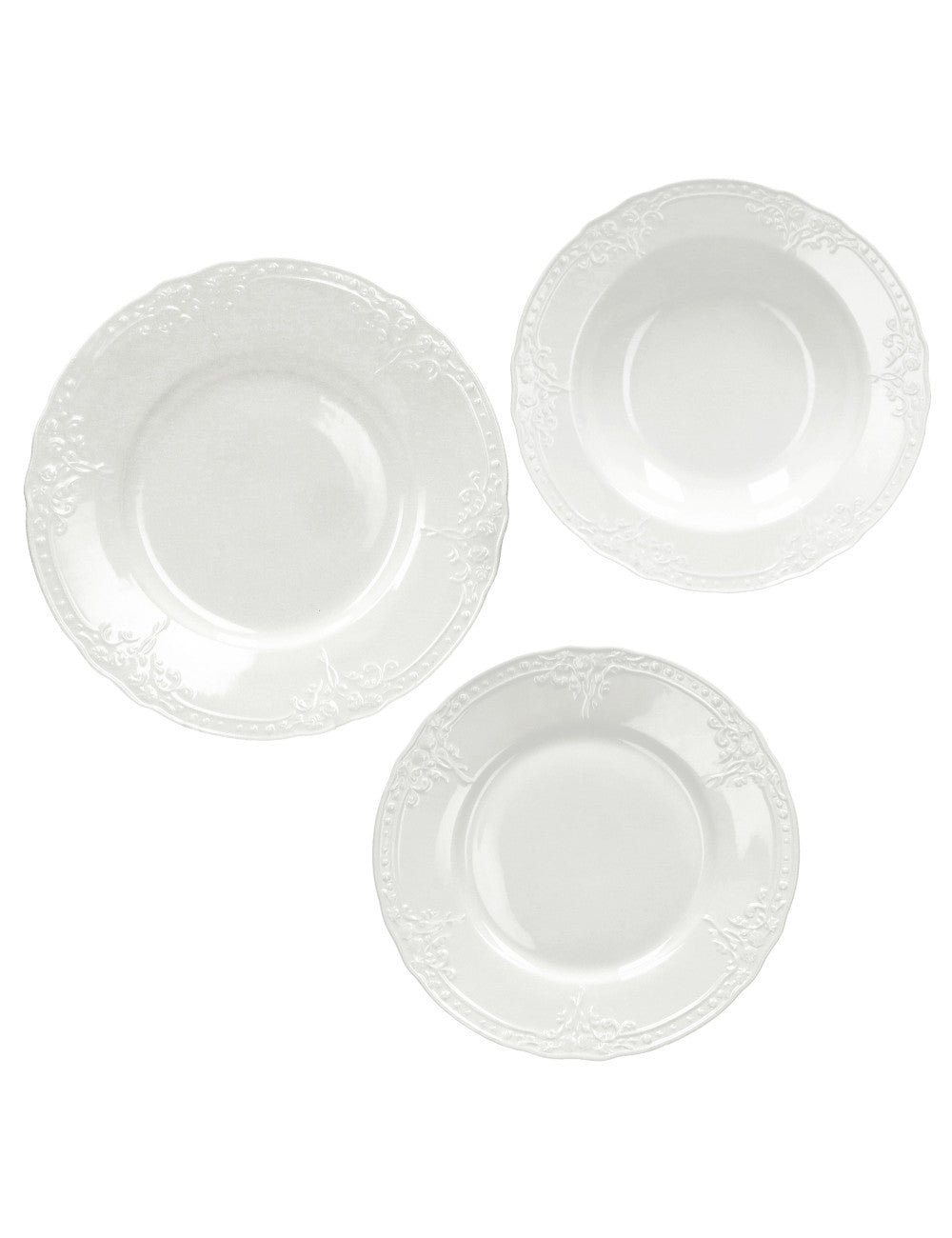 RICORDI SET TAVOLA 18 PIATTI BONE CHINA