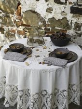 TOVAGLIA VINILE PIZZO TONDA SAND D.178