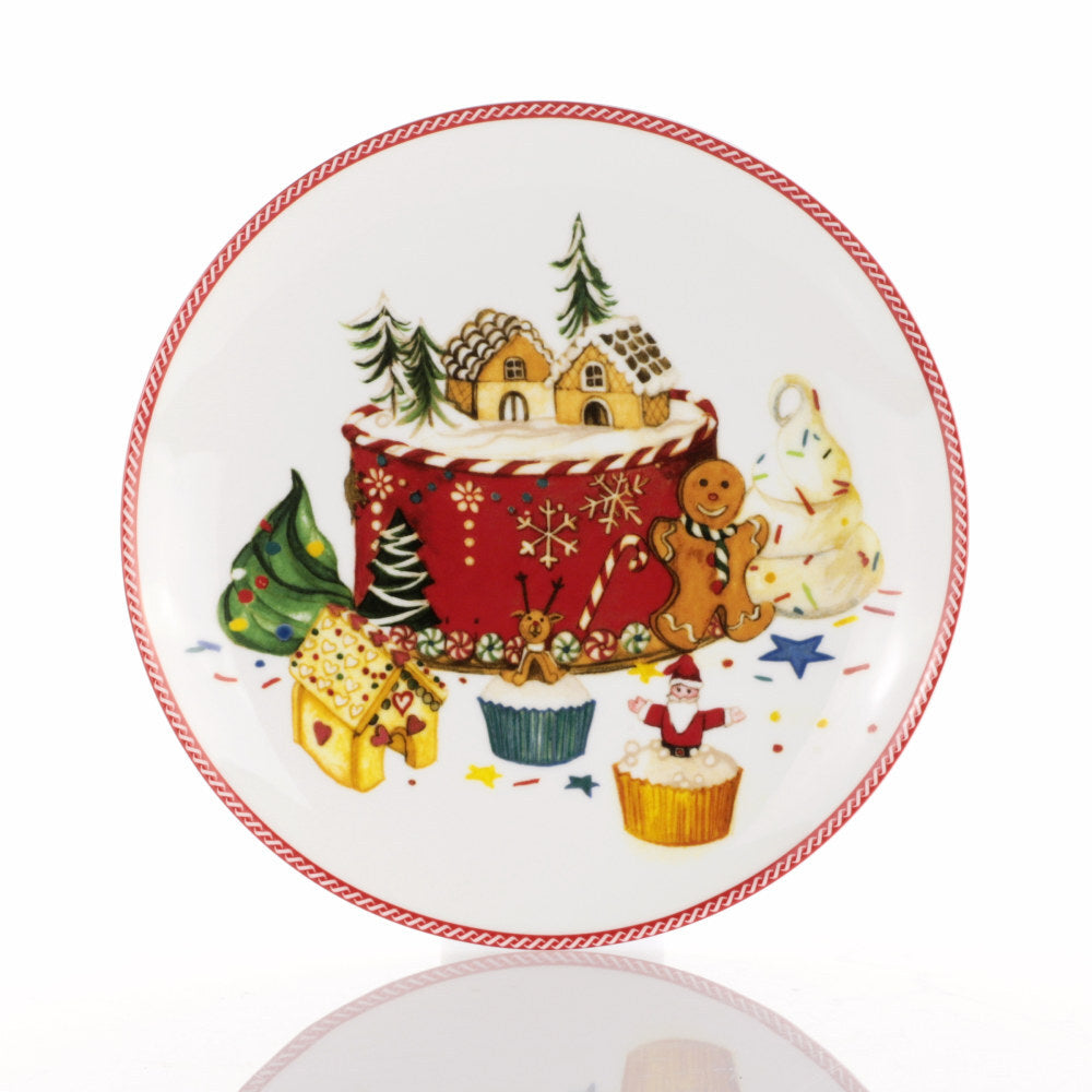 SWEET NATALE PIATTO PANETTONE VILLAGGIO