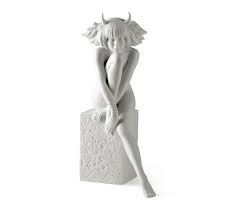 ZODIACS FIGURINA TORO POLIRESINA BIANCA