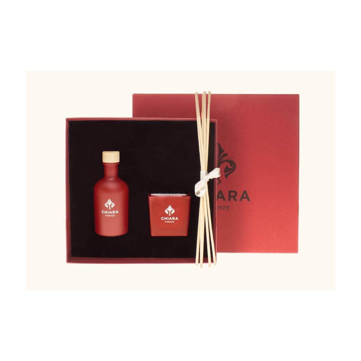 ROSSO FIORENTINO BOX CANDELA+FRAGRANZA