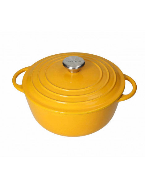 CASSERUOLA GHISA GIALLA 4 LITRI CM.24