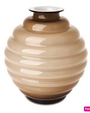 ANELLI VASO OPALE FUME' H.25