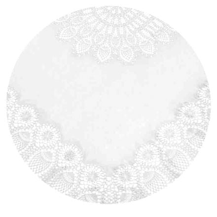 TOVAGLIA VINILE TONDA PIZZO WHITE D.178