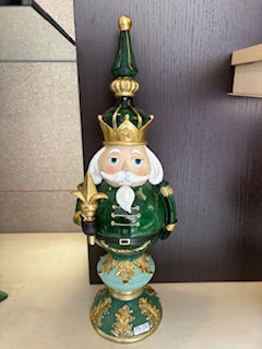 BUSTO BABBO NATALE VERDE CM.46