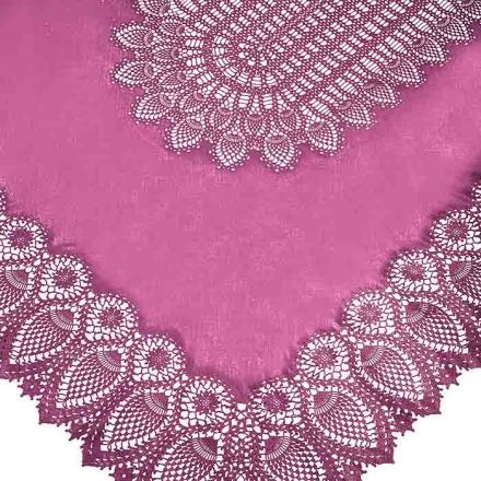 TOVAGLIA PIZZO VINILE 150X264 CICLAMINO