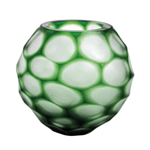 GEODE VASO BASSO VETRO VERDE
