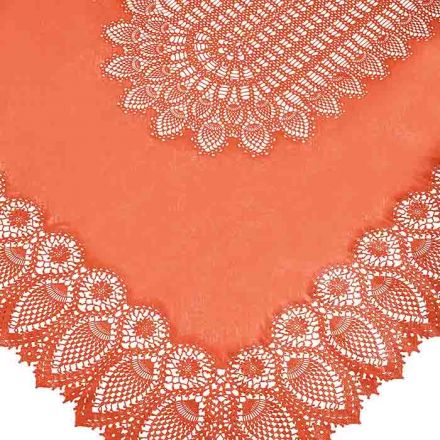TOVAGLIA VINILE PIZZO 150X264 ORANGE