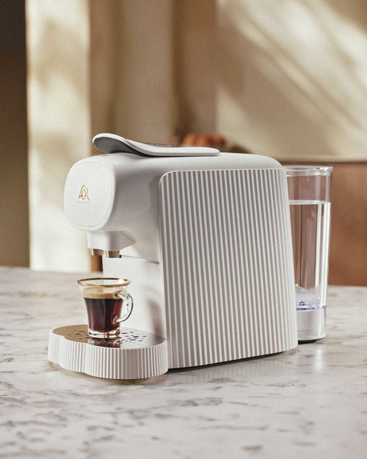 PLISSE' MACCHINA CAFFE' ESPRESSO BIANCA