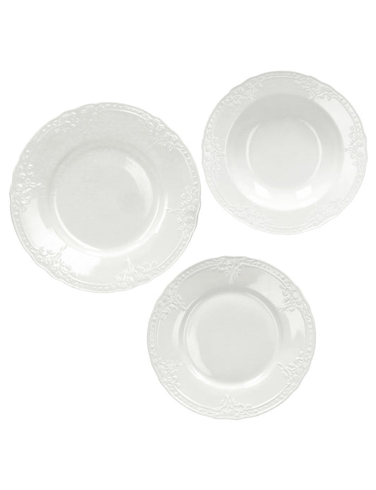 RICORDI SET TAVOLA 18 PIATTI BONE CHINA