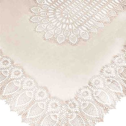 TOVAGLIA VINILE PIZZO SAND QUADRATA CM.137