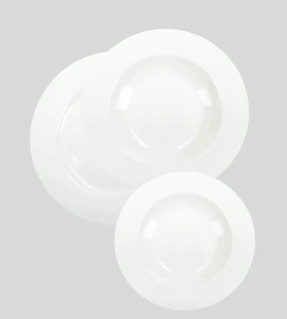 TOTAL WHITE SET 18 PIATTI PORCELLANA BIANCA