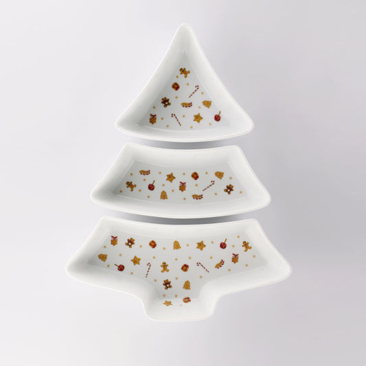 SWEET NATALE SET 3 PEZZI ANTIPASTI ALBERO