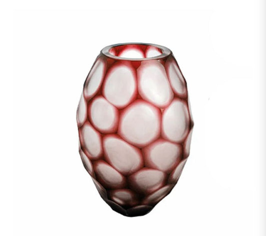 GEODE VASO OVALE RUBINO H.31